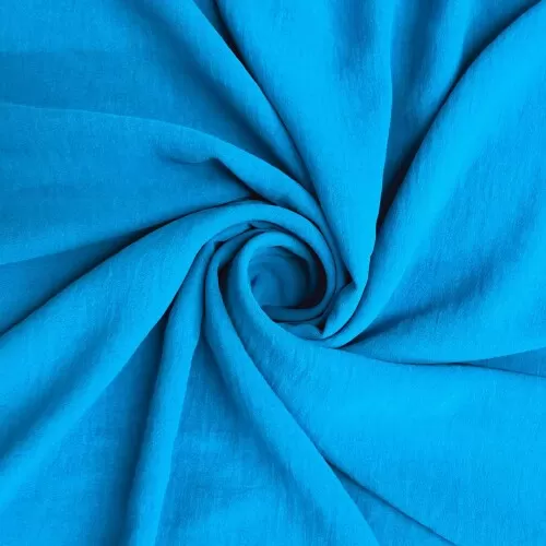 Crepe Air Flow Duna 100% Poliéster 1,50m Largura - Azul turquesa