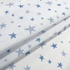 Fralda Estampa Exclusiva JLM Coleção Céu Azul 100% Algodão 0,75m Largura - Estrela