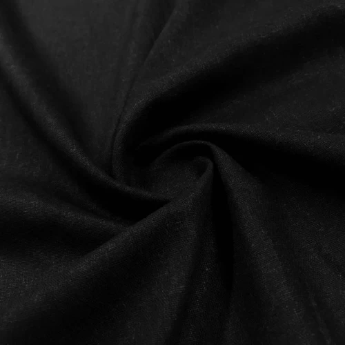 Linho Misto Liso Pré Lavado 55% Linho 45% Viscose 1,33m Largura - Preto