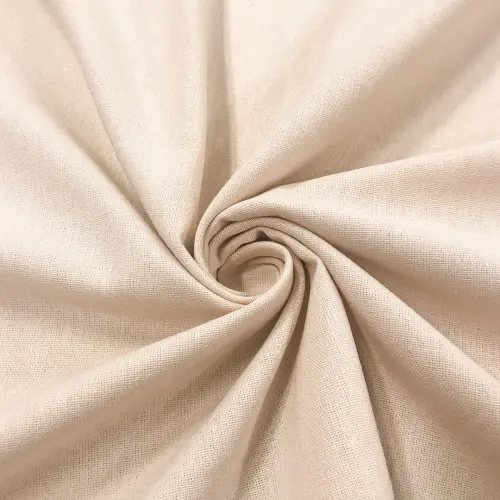 Linho Misto Liso Pré Lavado 55% Linho 45% Viscose 1,33m Largura - Bege claro