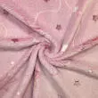 Manta Fleece 3D Céu Estrelado 100% Poliéster 1,60m largura - Rosa bebê