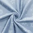 Manta Fleece Calandrada Infantil Lua e Estrela 100% Poliéster 1,60m Largura - Azul céu