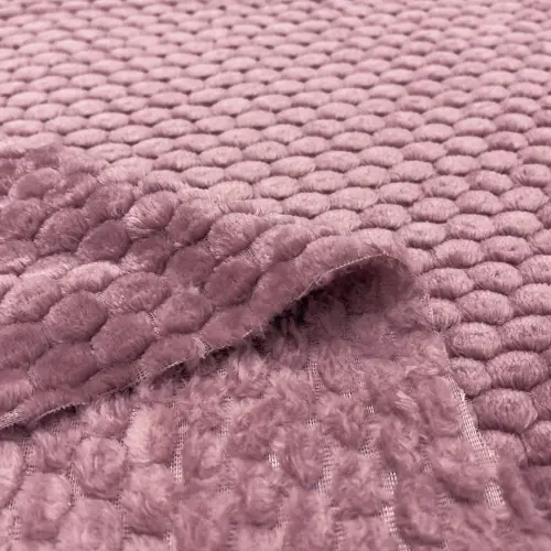 Manta Fleece com Relevo Colmeia 100% Poliéster 2,50m Largura - Rosa escuro