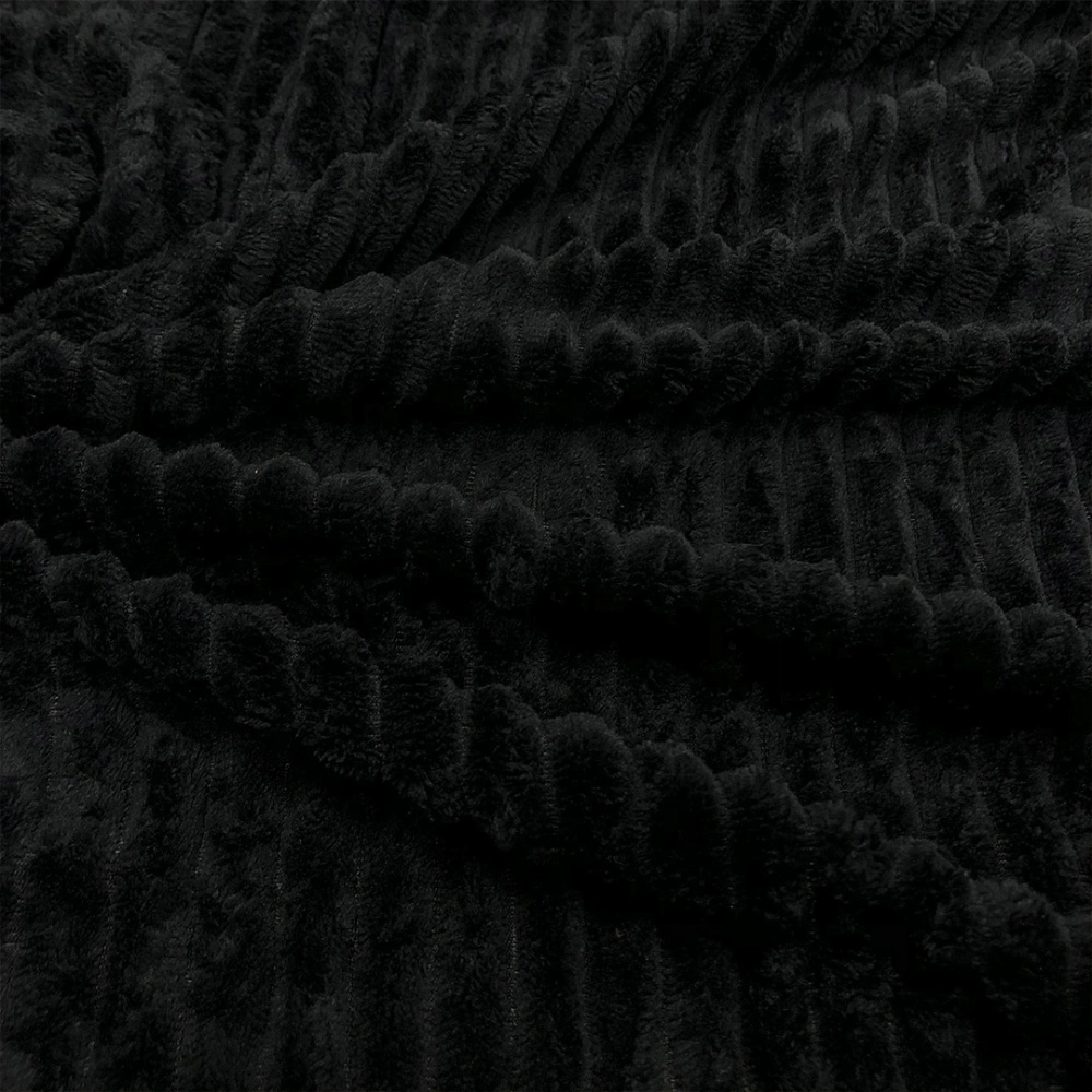 Manta Fleece com Relevo Jacquard 100% Poliéster 2.50m Largura - Preto