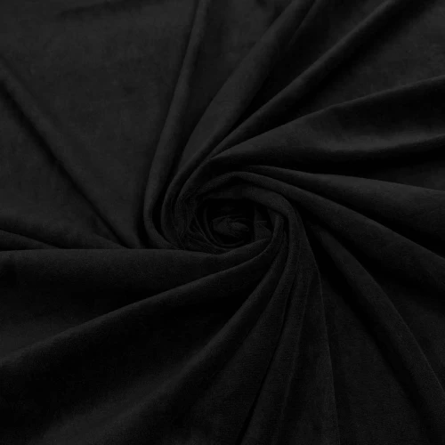 Plush Liso 100% Poliéster 1,60m Largura - Preto