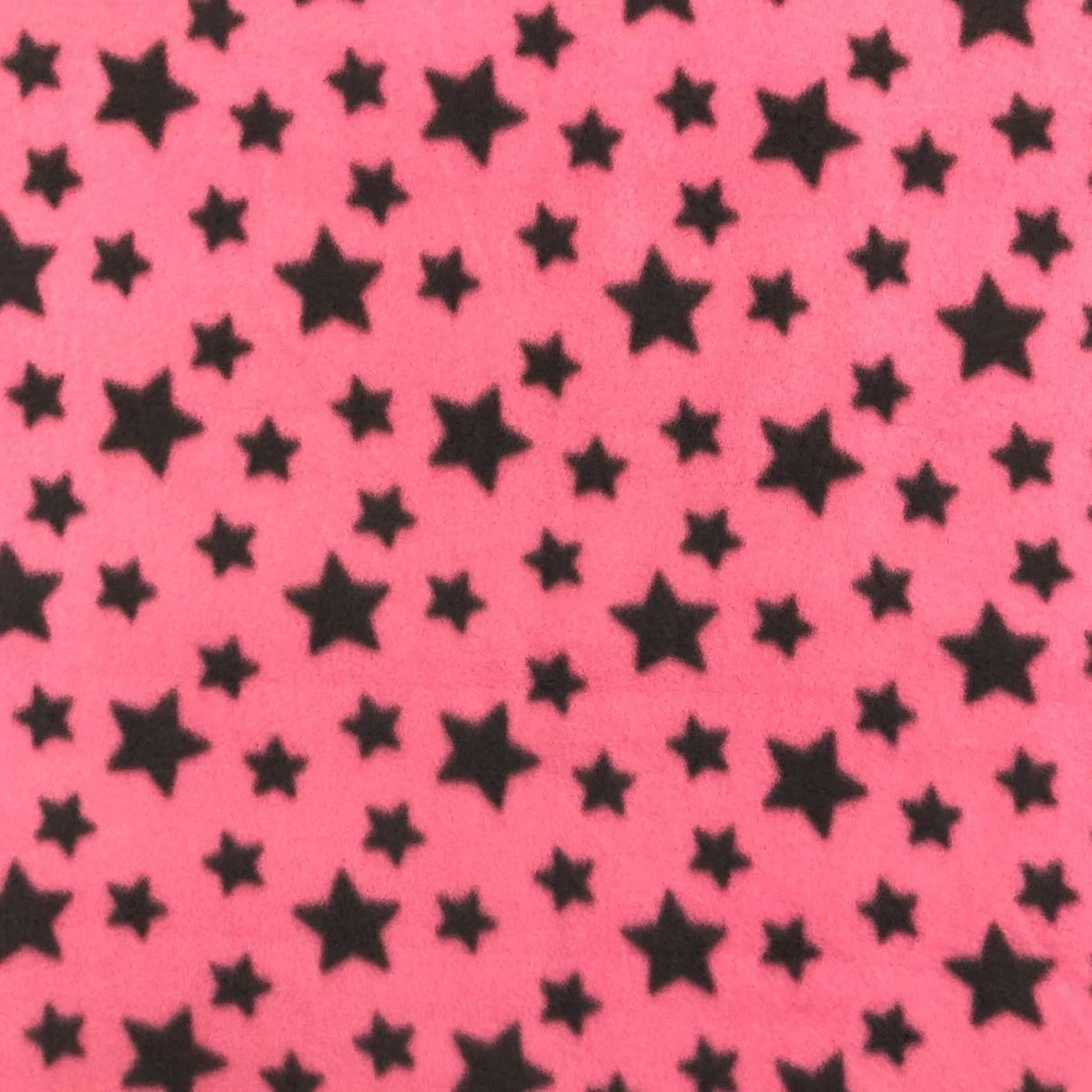 Soft Estampado - Estrelinhas Fundo Rosa - 100% Poliéster - 1,60m Largura - Variante 1