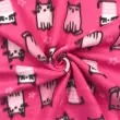 Soft Estampado - Gatinhos Fundo Pink - 100% Poliéster - 1,60m Largura - Variante 1