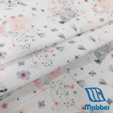 Tecido Fralda Mabber Estampada Raminhos Sweet 100% Algodão 0,80m largura - Variante 1