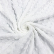 Tecido Manta Fleece Pipoquinha Bolha Revelo Poá 100% Poliéster 1,60m Largura - Branco