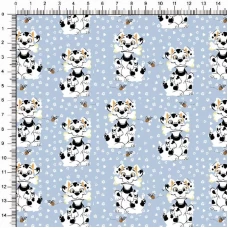 Tecido Tricoline Estampado - Cachorrinho Dalmata - 100% Algodão - 1,50m largura - Variante 1