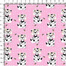 Tecido Tricoline Estampado - Cachorrinho Dalmata - 100% Algodão - 1,50m largura - Variante 2