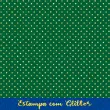 Tecido Tricoline Natal Poá com Glitter Dourado 100% Algodão 1,50m largura - Verde natal