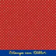 Tecido Tricoline Natal Poá com Glitter Dourado 100% Algodão 1,50m largura - Vermelho natal