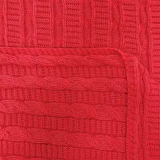 Tecido Tricot Trançado em Metro 50% Algodão 50% Acrílico 0,90m Largura - Vermelho