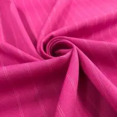 Tecido Two Way Risca de Giz 94% Poliéster 5% Elastano 1% Viscose 1,50m Largura - Pink