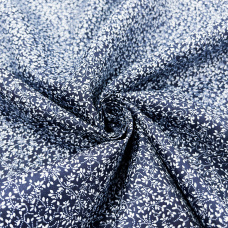 Textoleen Estampado Raminhos 100% Poliester 1,50m Largura - Azul marinho