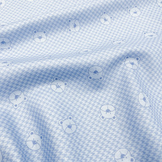 Textoleen Estampado Ursinho Teddy 100% Poliester 1,50m Largura - Azul bebê