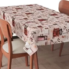 Toalha de Mesa Plástica Barista Café 100% Polipropileno 1,40m Largura - Cor unica