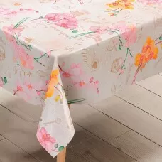 Toalha de Mesa Plástica Orquídeas 100% Polipropileno 1,40m Largura - Variante 1