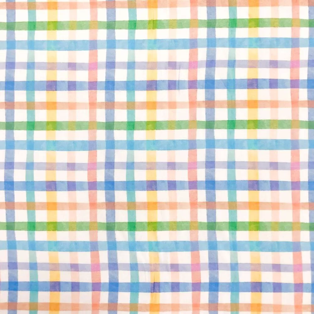 Tecido Tricoline Digital Xadrez Colorido