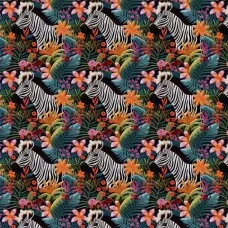 Tricoline Digital 3D Fabricart Zebras Bordadas 100% Algodão 1,50m Largura - Variante 1