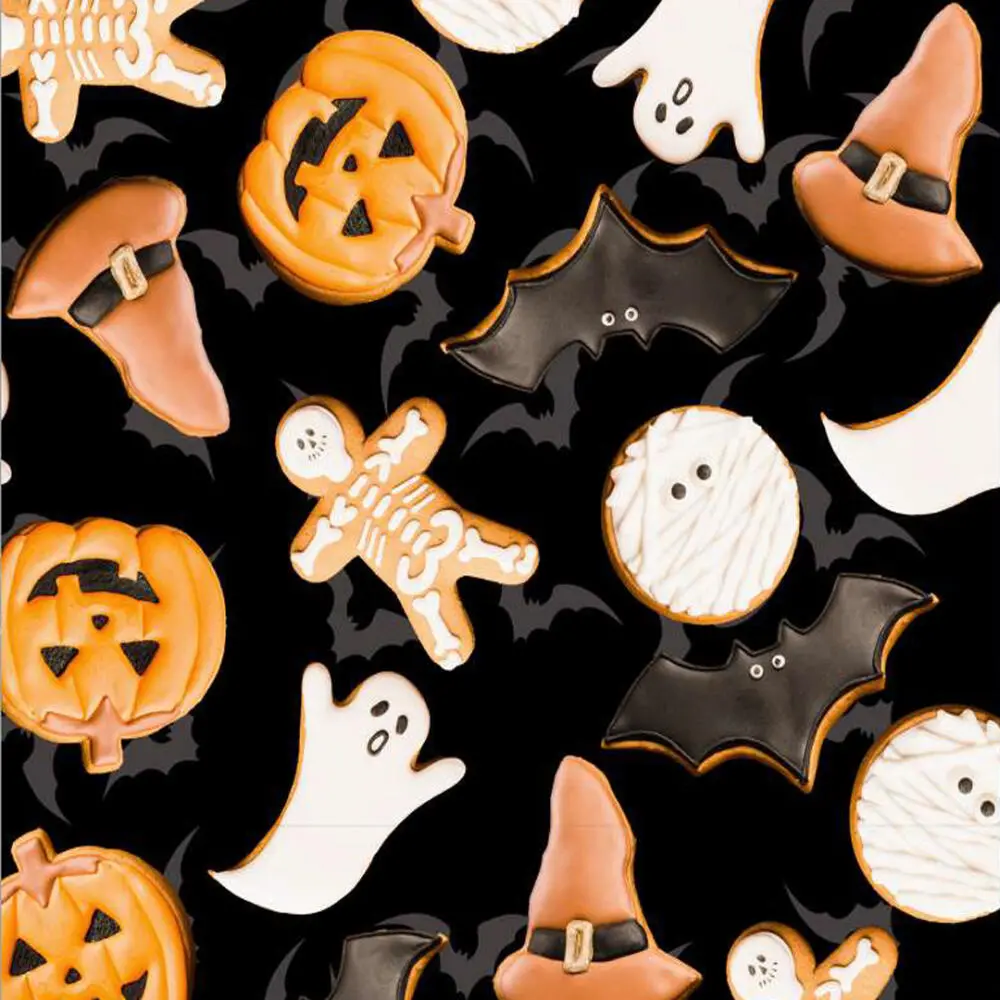 Tricoline Digital Halloween Biscoitos Temáticos 100% Algodão - Variante 1