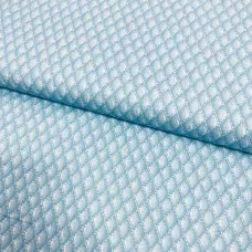 Tricoline Estampa Matelassê 100% Algodão 1,50m Largura - Azul bebê