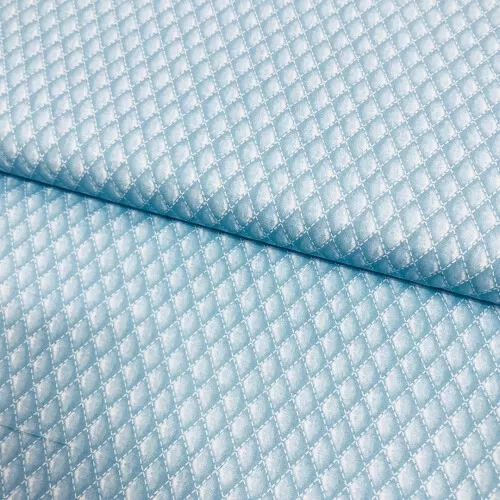 Tricoline Estampa Matelassê 100% Algodão 1,50m Largura - Azul bebê