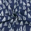 Tricoline Estampada Barquinhos Navy 100% Algodão 1,50m largura - Variante 421