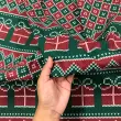 Tricoline Estampada Natal Bordado Efeito Tricot 100% Algodão 1,50m Largura - Variante 1