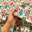 Tricoline Estampada Natal Casinha e Boneco de Neve 100% Algodão 1,50m Largura - Variante 1