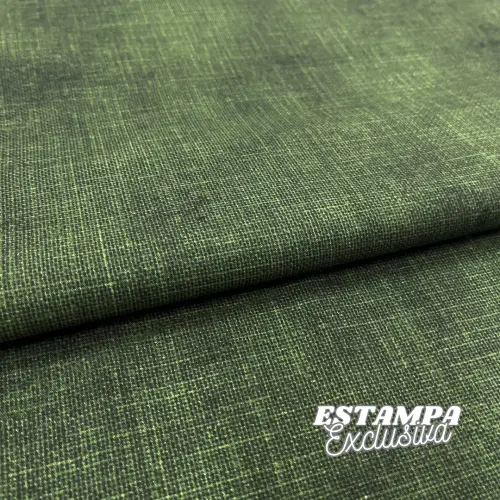 Tricoline Exclusiva Coleção JLM Textura Juta 100% Algodão 1,50m Largura - Verde