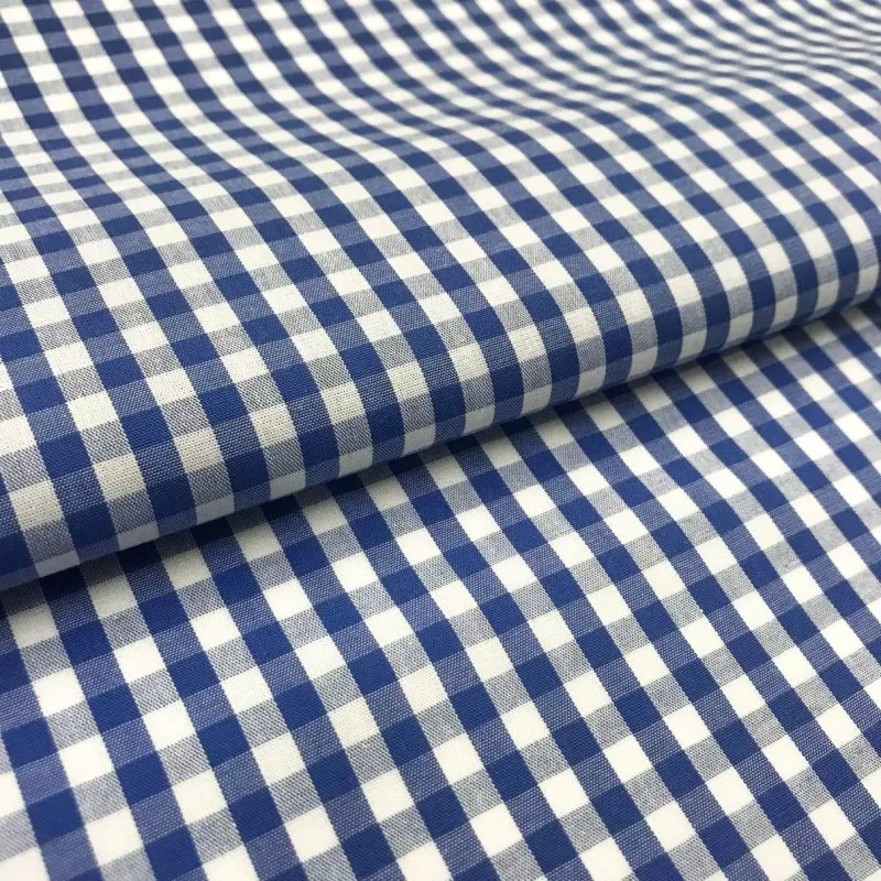 Marilinhas Tecidos - Tricoline 100% algodão - lonita xadrez azul